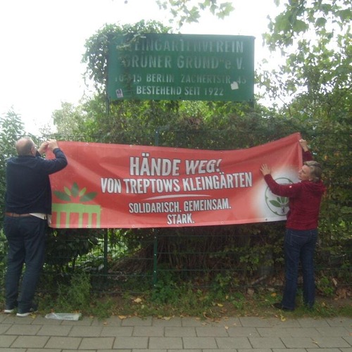 Hände weg von Treptows Kleingärten!    